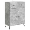 vidaXL Sideboard Betongr&aring; 66 x 34,5 x 90 cm Konstrueret tr&aelig;