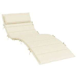 vidaXL hynde til liggestol 180x60x4 cm oxfordstof cremefarvet