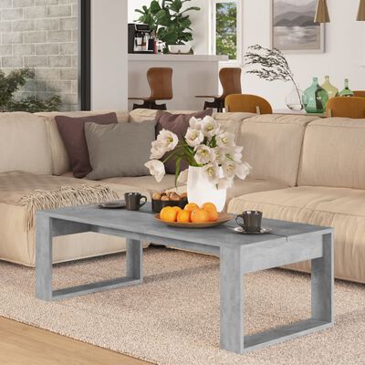 vidaXL sofabord 110x50x35 cm konstrueret træ betongrå