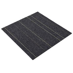 vidaXL T&aelig;ppeflise M&oslash;rkegr&aring; med striber 50 x 50 cm 4 pcs PP og Bitumen