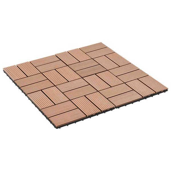 vidaXL Terrasse Flise 11 pcs Brun 30 x 30 cm WPC