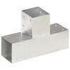 vidaXL stolpebeslag T-form 91x91 mm galvaniseret metal