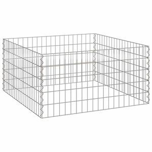 vidaXL Square Komposter 100 x 100 x 50 cm Jern