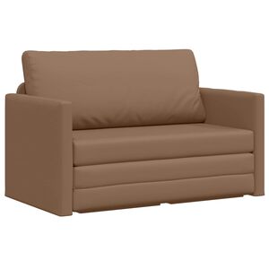 vidaXL Sovesofa Cappuccino 124 x 71 x 78 cm Kunstl&aelig;der