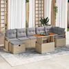 vidaXL Havesofa S&aelig;t 8 pcs Beige polyrattan