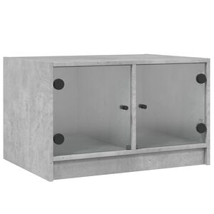 vidaXL sofabord med glasl&aring;ger 68x50x42 cm betongr&aring;