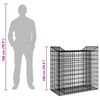 vidaXL Gabion h&oslash;jbed S&oslash;lv 50 x 100 x 100 cm Galvaniseret st&aring;l