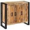 vidaXL Sideboard Brun 80 x 33 x 70 cm Massivt mangotr&aelig;