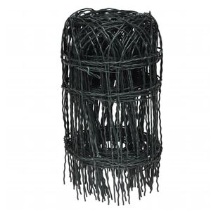 vidaXL bedafgrænsning pulverlakeret jern 25 x 0,4 m