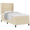 vidaXL Box spring seng med madras Creme 100 x 200 cm Stof
