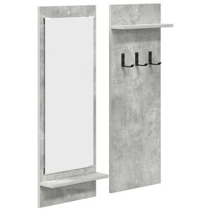 vidaXL V&aelig;gmonteret Jakkeholder med hylde Beton Gr&aring; 70 x 10 x 90 cm