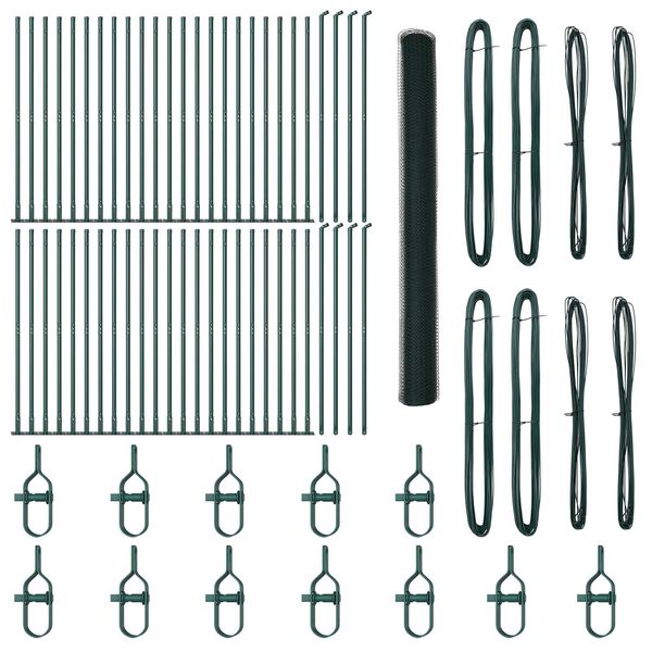 vidaXL Hegnsp&aelig;l Gr&oslash;n 100 x 1,4 m (25 mm mesh) St&aring;l og PVC