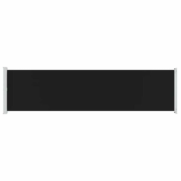 vidaXL sammenrullelig sidemarkise til terrassen 600x160 cm sort