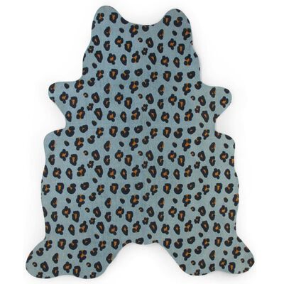 CHILDHOME gulvtæppe til børn 145x160 cm leopardmønster blå