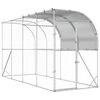 vidaXL H&oslash;nsehus Mod V&aelig;g S&oslash;lv 400 x 100 x 215 cm Galvaniseret st&aring;l