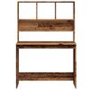 vidaXL skrivebord m. hylder 102x45x148 cm konstrueret tr&aelig; antikt tr&aelig;