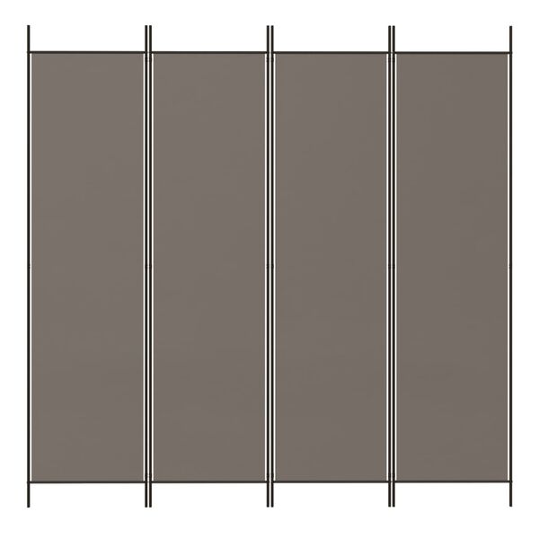 vidaXL 4-panels rumdeler 200x220 cm stof antracitgrå