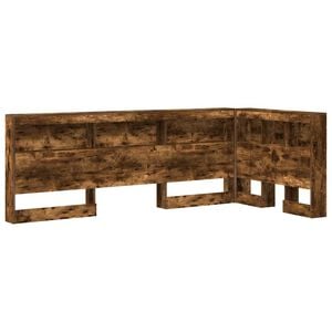 vidaXL Opbevaringshovedgavl med hylde Røget eg 75 cm Konstrueret træ