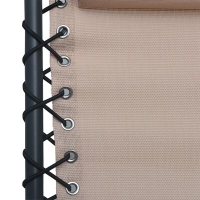 vidaXL foldbare havestole 2 stk. textilene gråbrun
