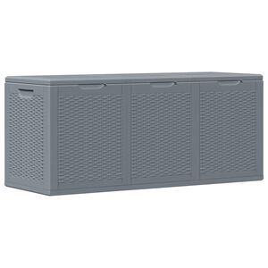 vidaXL opbevaringsboks til haven 270 l polyrattan gr&aring;