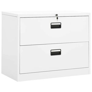 vidaXL arkivskab 90x46x72,5 cm st&aring;l hvid