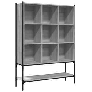 vidaXL bogreol 102x30x141,5 cm konstrueret tr&aelig; gr&aring; sonoma-eg