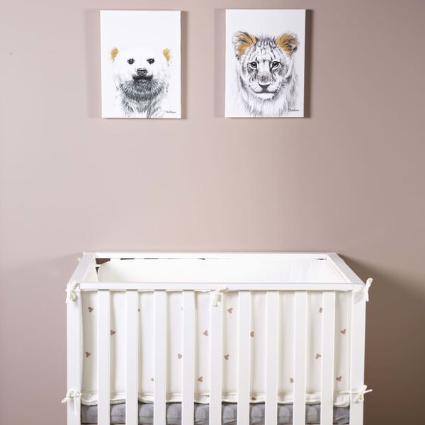 CHILDHOME oliemaleri 30x40 cm l&oslash;ve guldfarvet