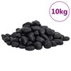 vidaXL polerede sm&aring;sten 10 kg 2-5 cm sort