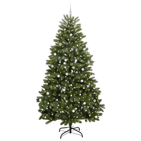 vidaXL Kunstigt juletr&aelig; med 300 LED'er Gr&oslash;n 300 cm PVC og metal