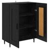 vidaXL Sideboard Sort eg 69,5 x 34 x 90 cm Ingeni&oslash;rt tr&aelig; og jern