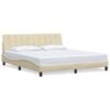 vidaXL sengeramme uden madras Hanko 180x200 cm stof cremefarvet