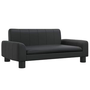 vidaXL sofa til b&oslash;rn 70x45x30 cm kunstl&aelig;der sort