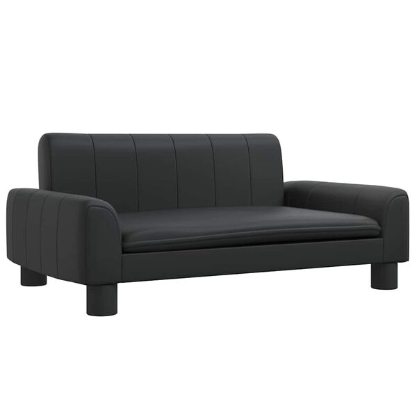 vidaXL sofa til b&oslash;rn 70x45x30 cm kunstl&aelig;der sort