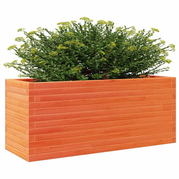 vidaXL plantekasse 110x40x46 cm massivt fyrretr&aelig; gyldenbrun