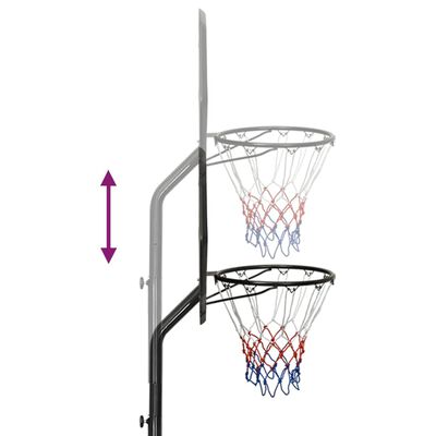 vidaXL basketballstativ 282-352 cm polyethylen sort