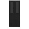 vidaXL Highboard Sort eg 69,5 x 34 x 180 cm Konstrueret tr&aelig;