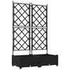 vidaXL Have Blomsterkrukke 2 stk. Sort 80 x 40 x 125,5 cm PP