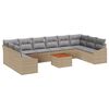 vidaXL Havesofa S&aelig;t 11 stk. Beige og lys gr&aring; polyrattan