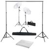 vidaXL fotostudies&aelig;t med baggrund, lamper og paraplyer