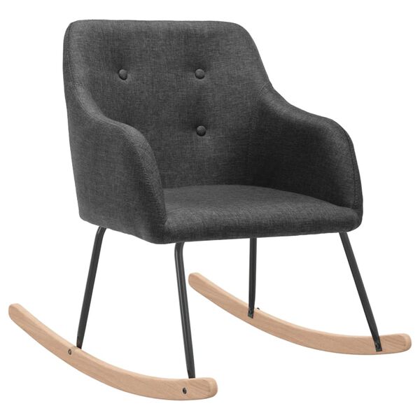 vidaXL gyngestol stof m&oslash;rkegr&aring;