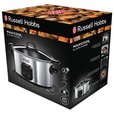 Russell Hobbs slow cooker MaxiCook 6 l 170-240 W sølvfarvet