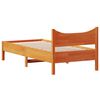 vidaXL sengeramme uden madras 75x190 cm massivt fyrretræ gyldenbrun