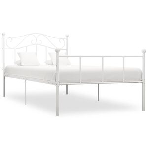 vidaXL sengestel 100x200 cm metal hvid