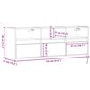 vidaXL v&aelig;gh&aelig;ngt tv-bord med LED-lys 130x31x45 cm gr&aring; sonoma-eg