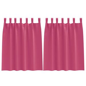 vidaXL M&oslash;rkl&aelig;gningsgardiner med ringe 2 pcs Lys Pink 140 x 140 cm