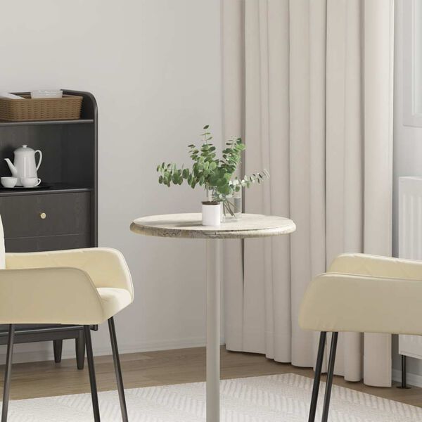 vidaXL bordplade &Oslash;50x2,5 cm marmor gr&aring;