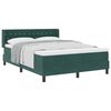 vidaXL Box spring seng med hovedg&aelig;rde M&oslash;rkegr&oslash;n 190 x 140 cm Fl&oslash;jl
