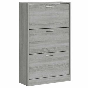 vidaXL skoskab 63x24x103 cm konstrueret tr&aelig; gr&aring; sonoma-eg