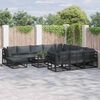 vidaXL Havesofa S&aelig;t 11 pcs Sort Aluminium
