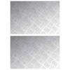 vidaXL Trappe Tread Rektangul&aelig;r 2 pcs S&oslash;lv 60 x 40 cm Aluminium